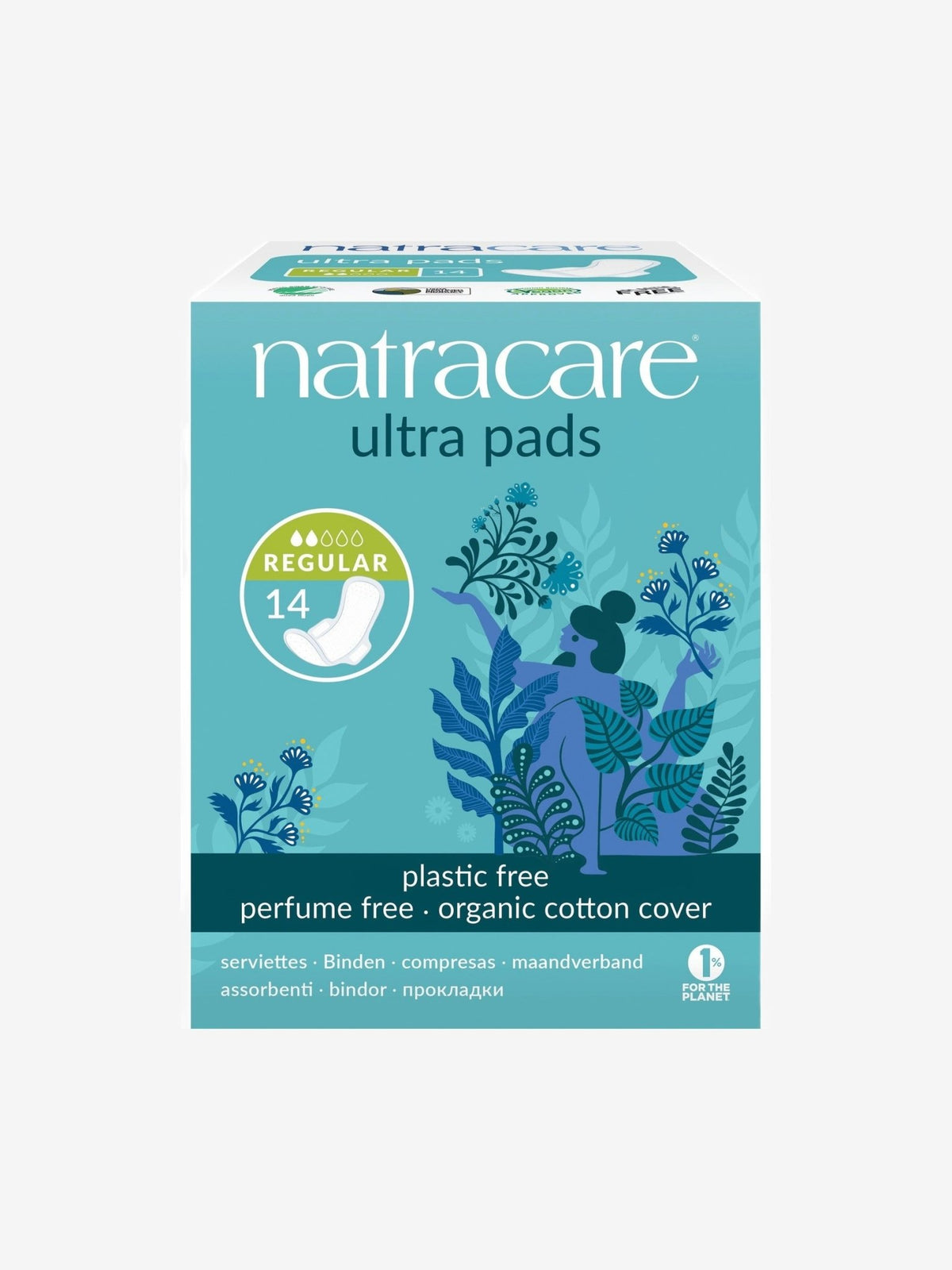 14 Serviettes ultra minces à ailettes Natracare - Herboristerie de Paris