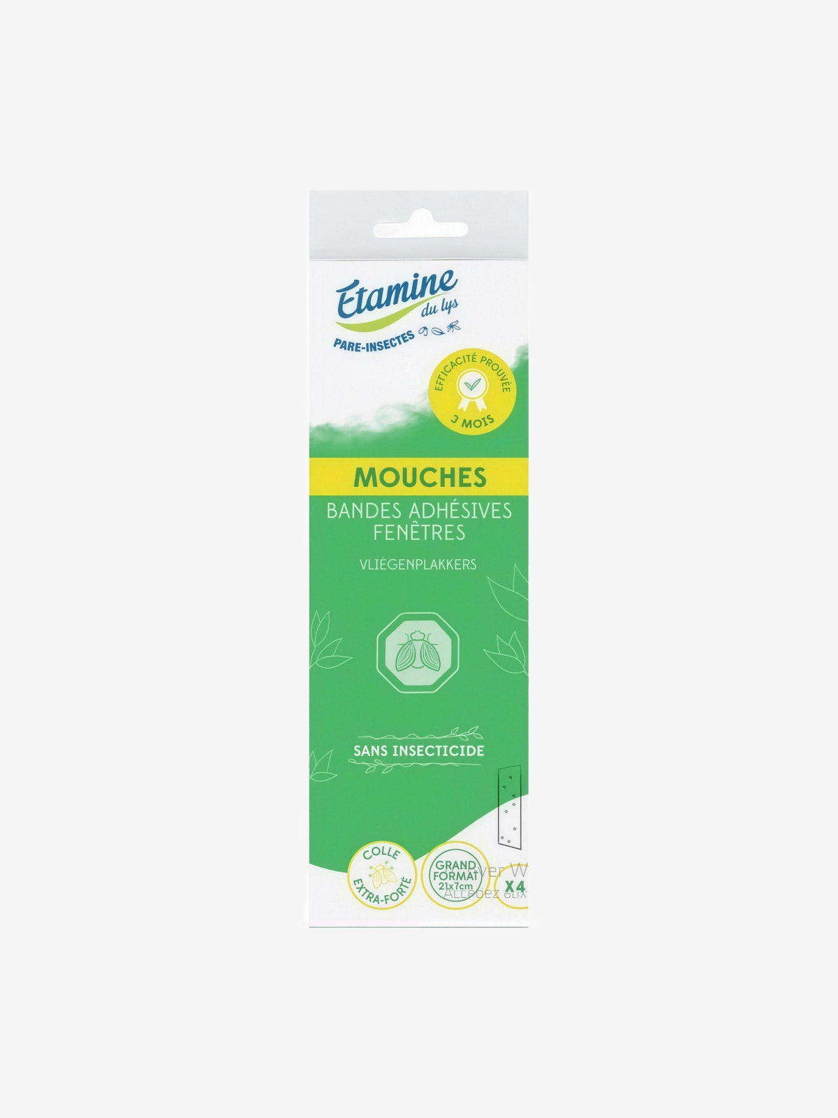 4 Bandes adhésives anti mouches fenêtres Etamine du Lys - Herboristerie de Paris