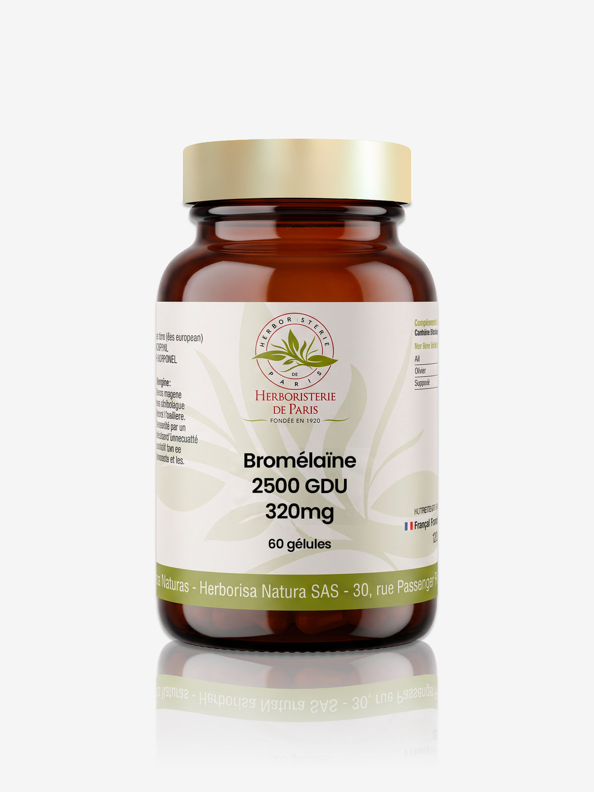 Bromélaïne 2500 GDU 320mg 60 gélules Herboristerie de Paris - Herboristerie de Paris