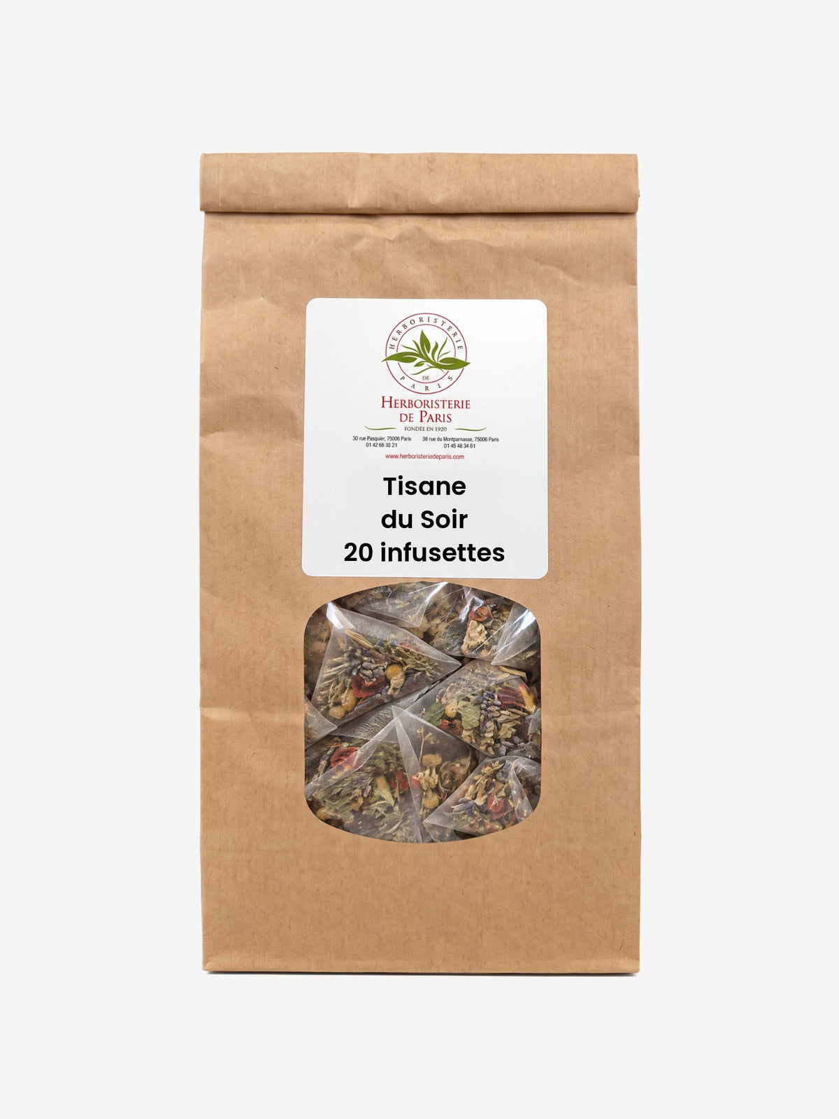 Tisane du Soir 20 infusettes concentrées de 2gr Herboristerie de Paris - Herboristerie de Paris