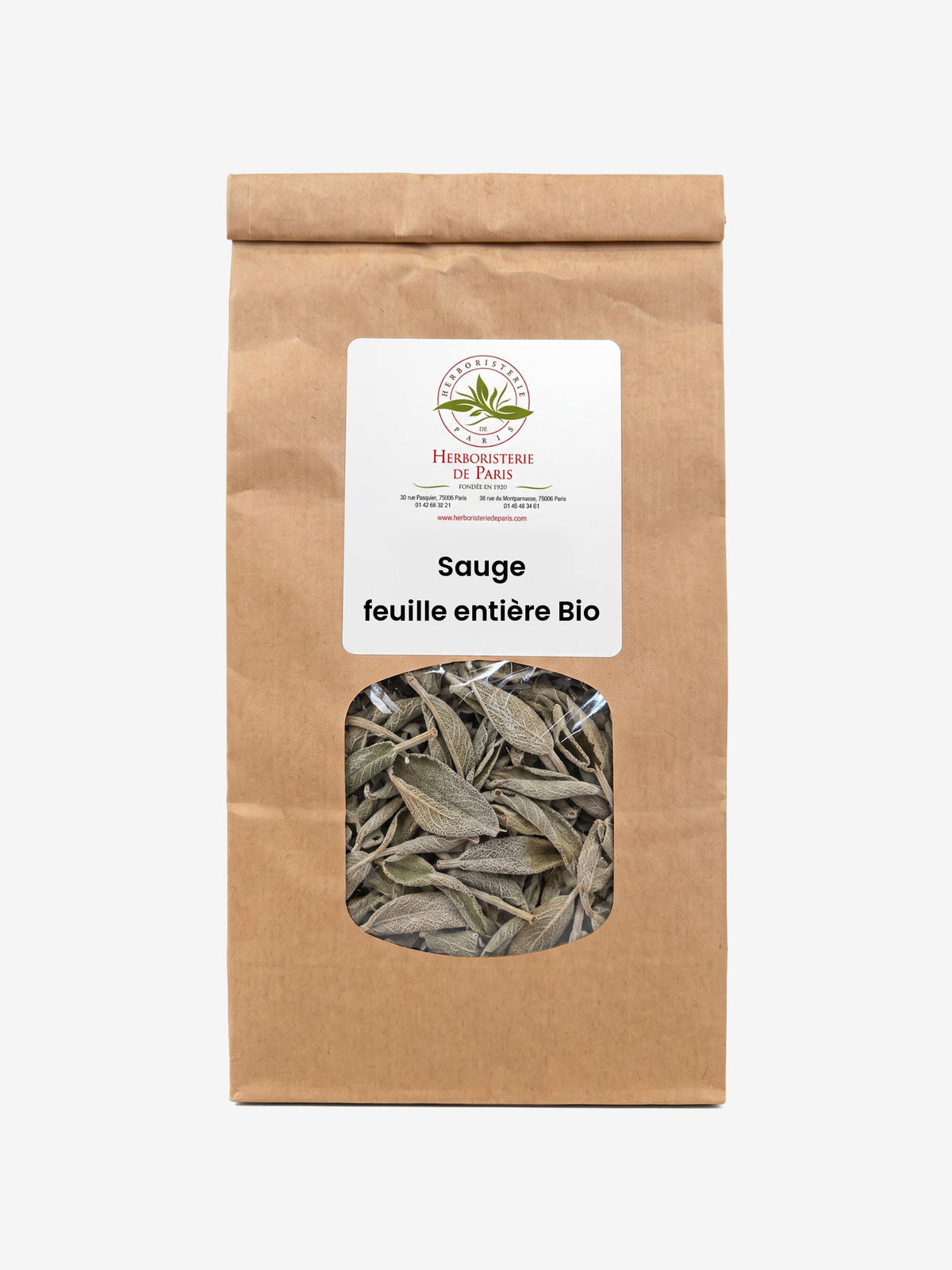 Sauge Feuille Entière Bio 100g Herboristerie de Paris - Herboristerie de Paris