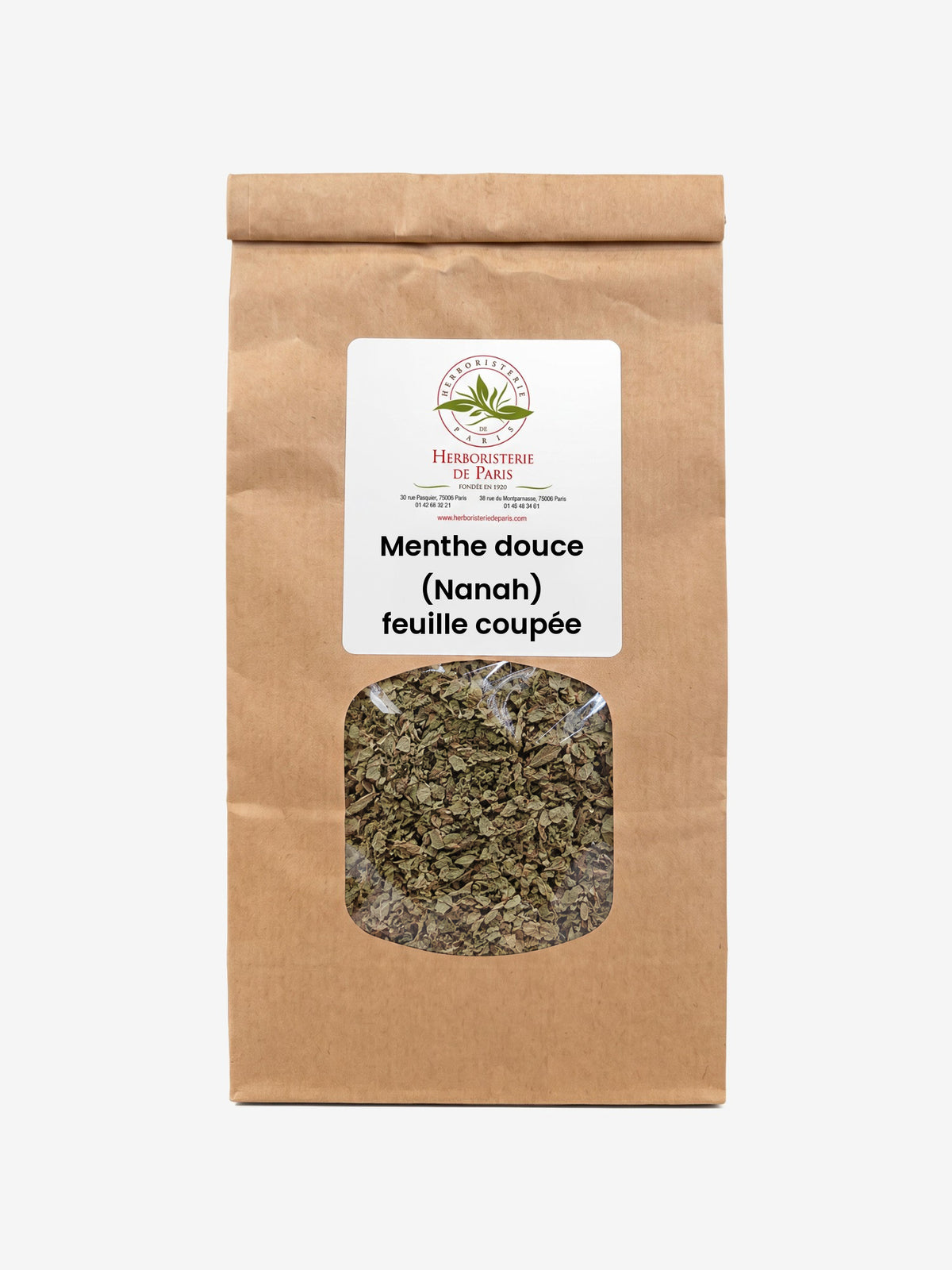 Menthe douce (Nanah) feuilles coupées 100 g Herboristerie de Paris