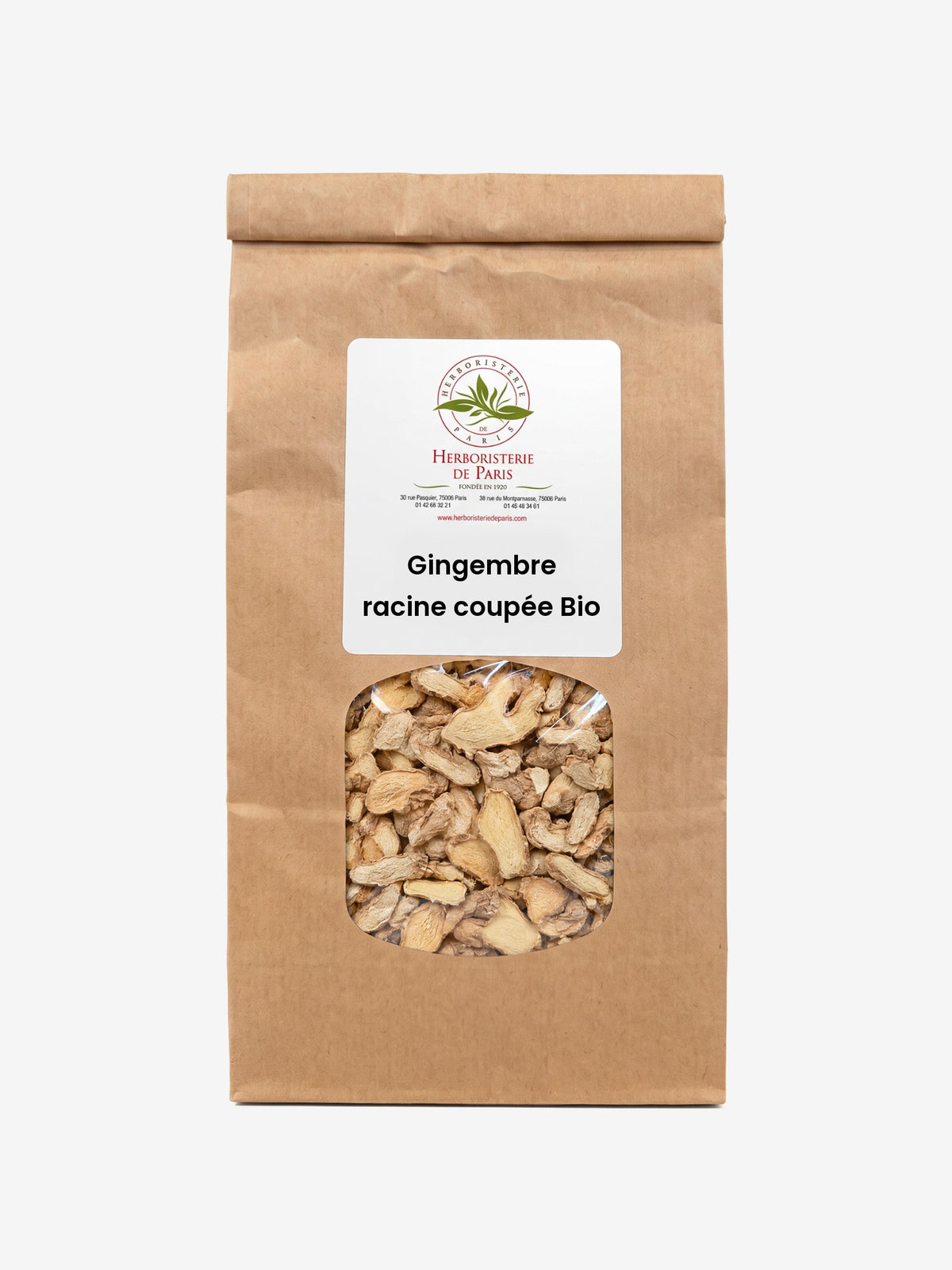 Gingembre racine coupée BIO 100g Herboristerie de Paris - Herboristerie de Paris