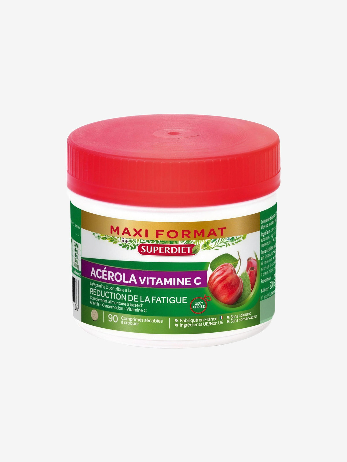 Complexe Acérola Vitamine C 90 comprimés Super Diet - Herboristerie de Paris