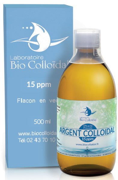 Argent Colloïdal 15 PPM 500ml Bio Colloidal Laboratoire - Herboristerie de Paris