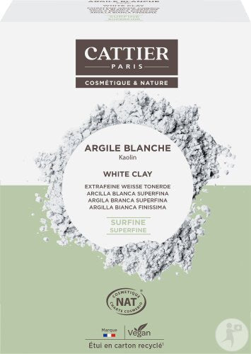 Argile Blanche Surfine Kaolin 200g Cattier - Herboristerie de Paris