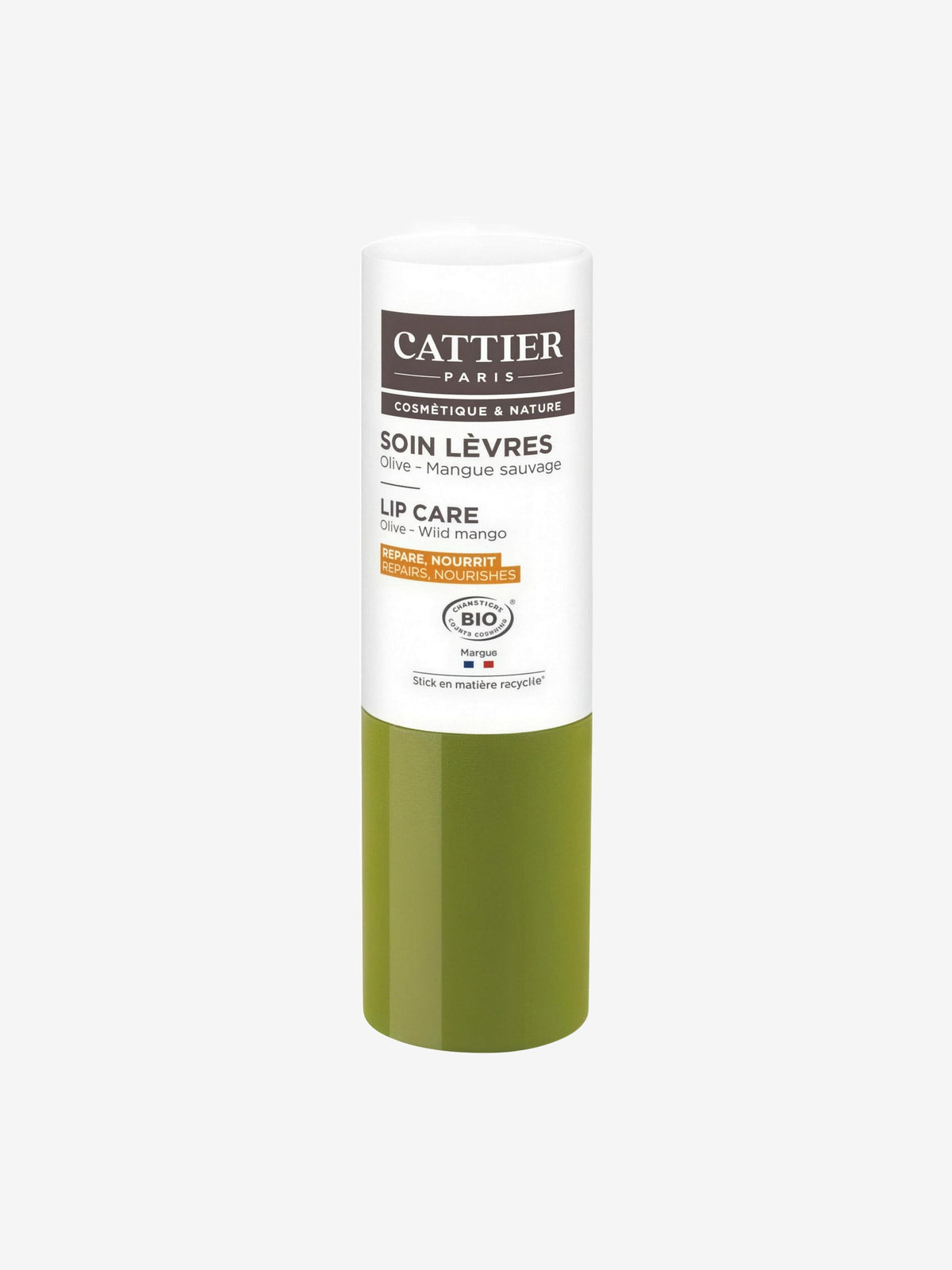 Baume à lèvres réparateur et ultra nourrissant Olive Mangue 4g Cattier - Herboristerie de Paris