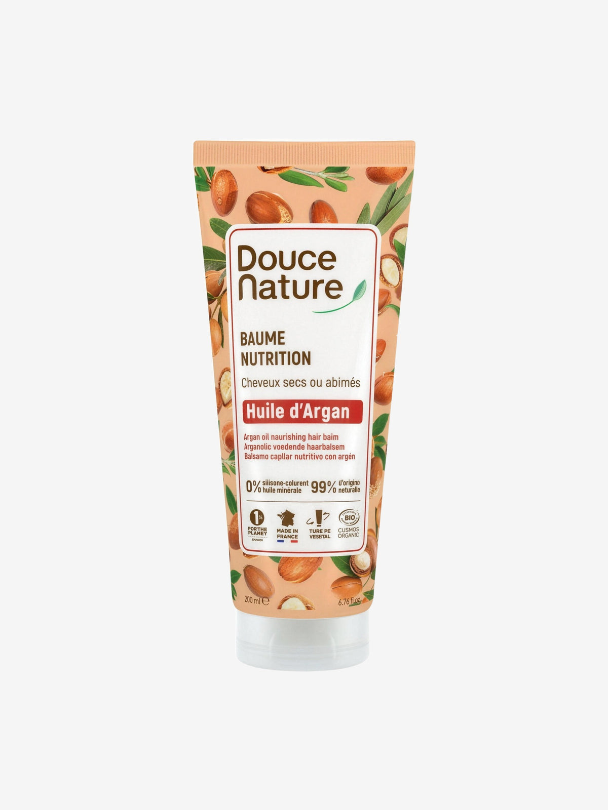 Baume démêlant cheveux sec et abimés huile d'argan 200ml Douce Nature - Herboristerie de Paris