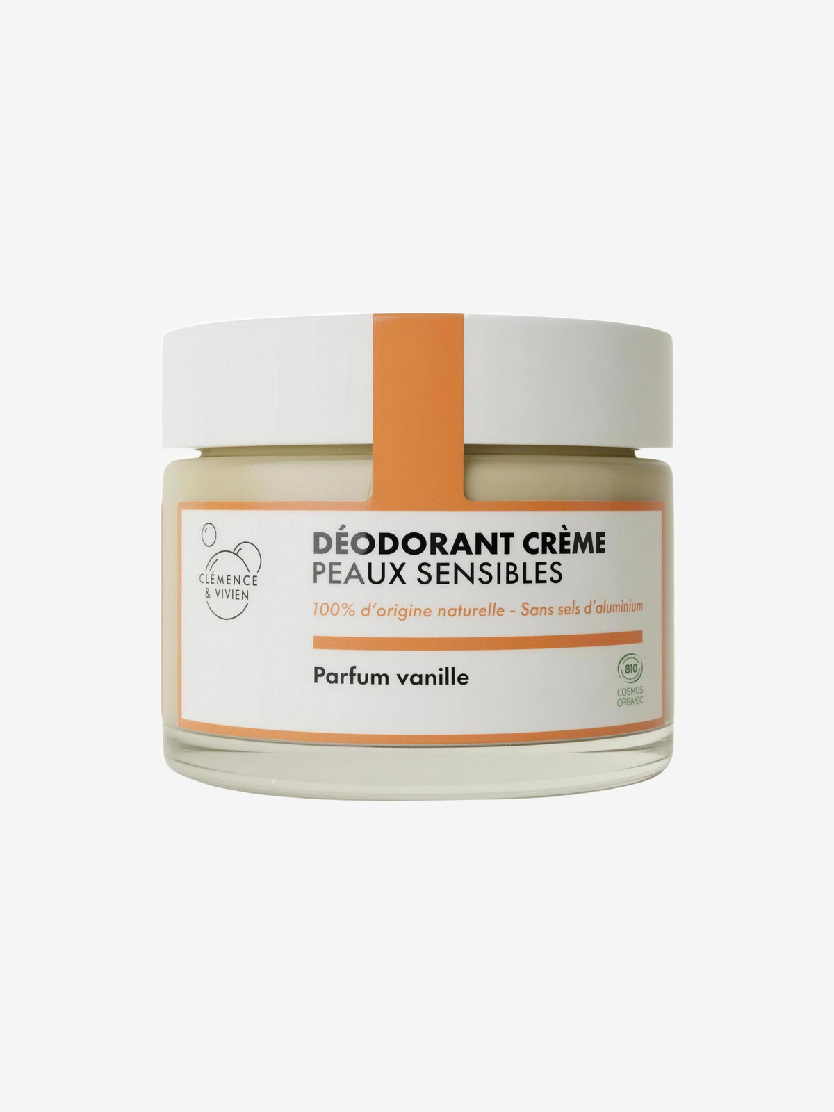 Baume déodorant Peau sensible à la Vanille 50gr Clemence et Vivien - Herboristerie de Paris