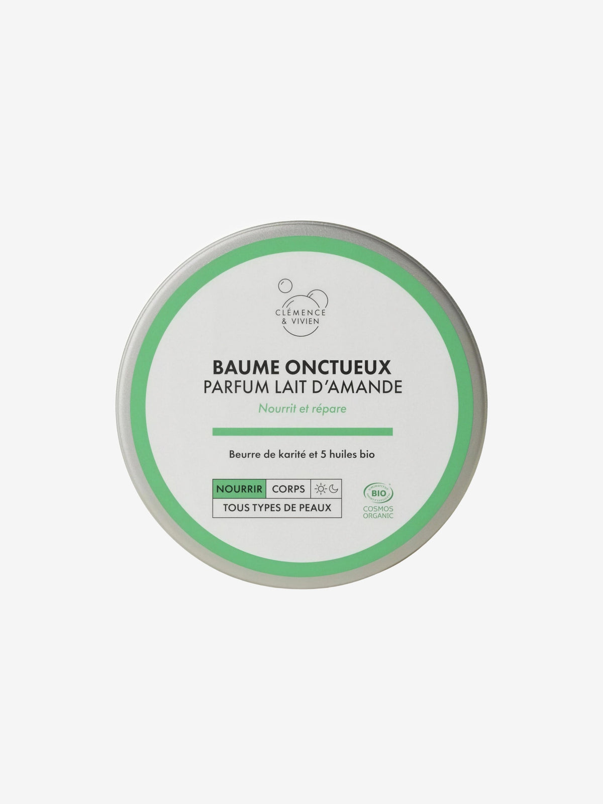 Baume onctueux lait d'amande 150ml Clemence & Vivien - Herboristerie de Paris