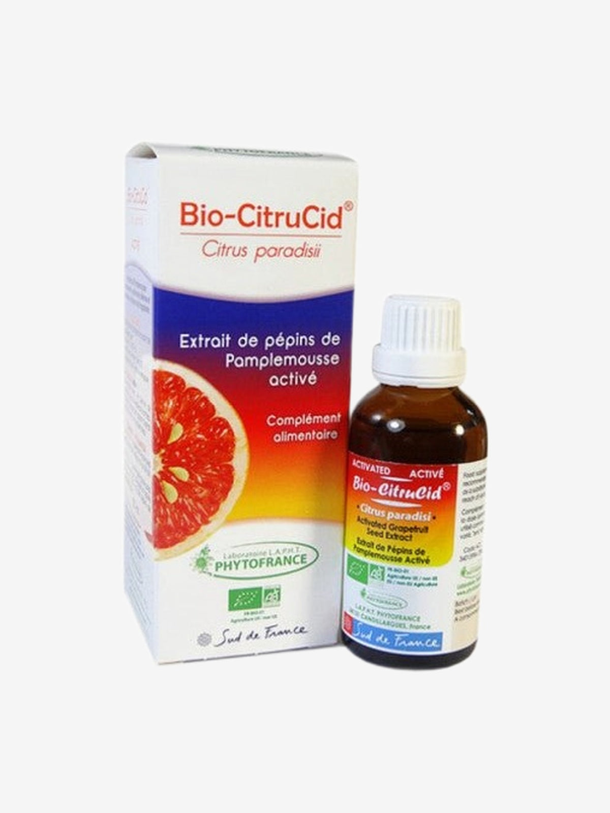 Bio Citrucid Extrait de pépins de pamplemousse 50 ml Phytofrance - Herboristerie de Paris
