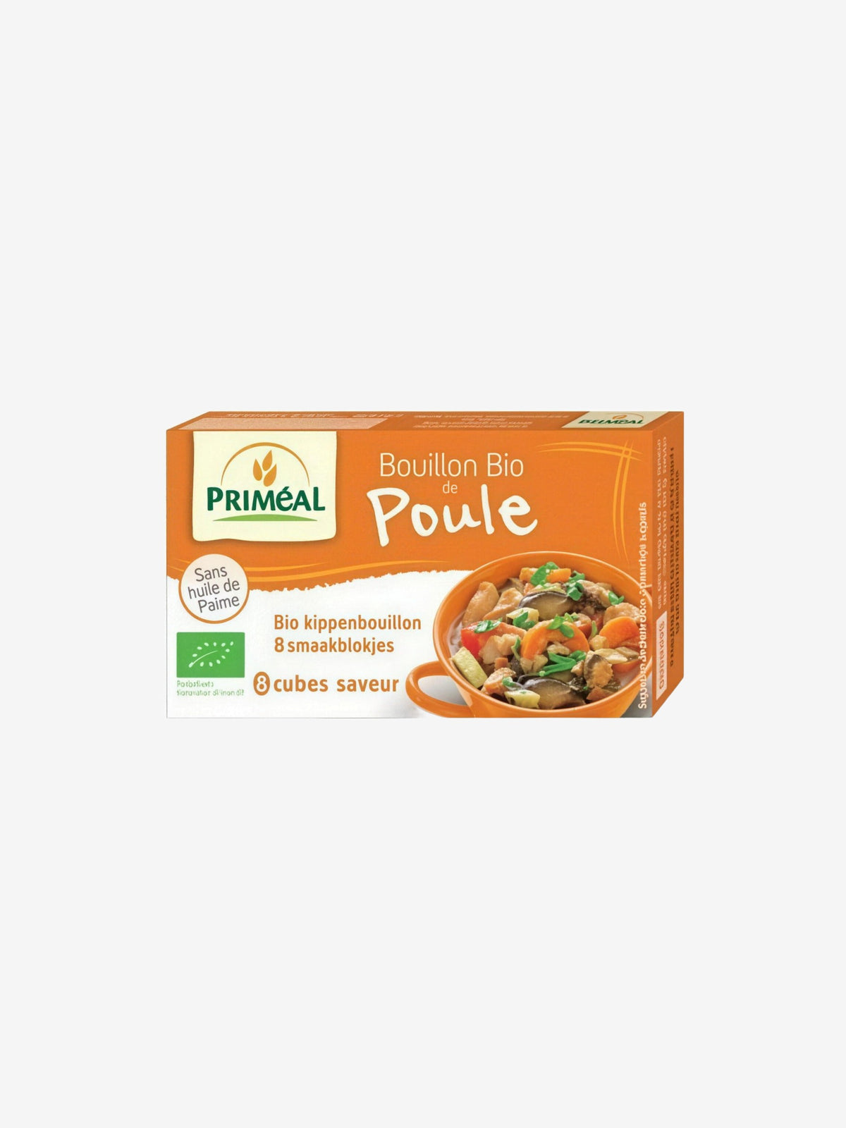 Bouillon bio de poule en cube 80gr Primeal - Herboristerie de Paris