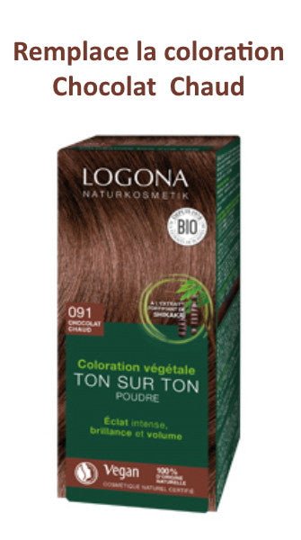 Coloration soin végétale Brun Chocolat 100g Logona - Herboristerie de Paris