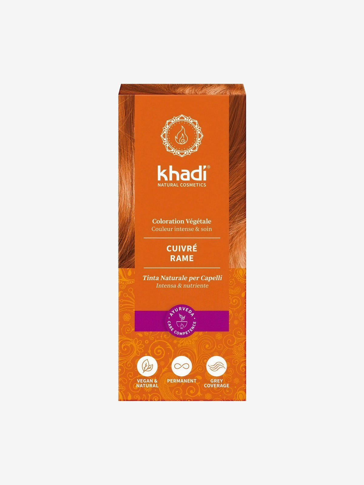 Coloration végétale Cuivré 100g Khadi - Herboristerie de Paris