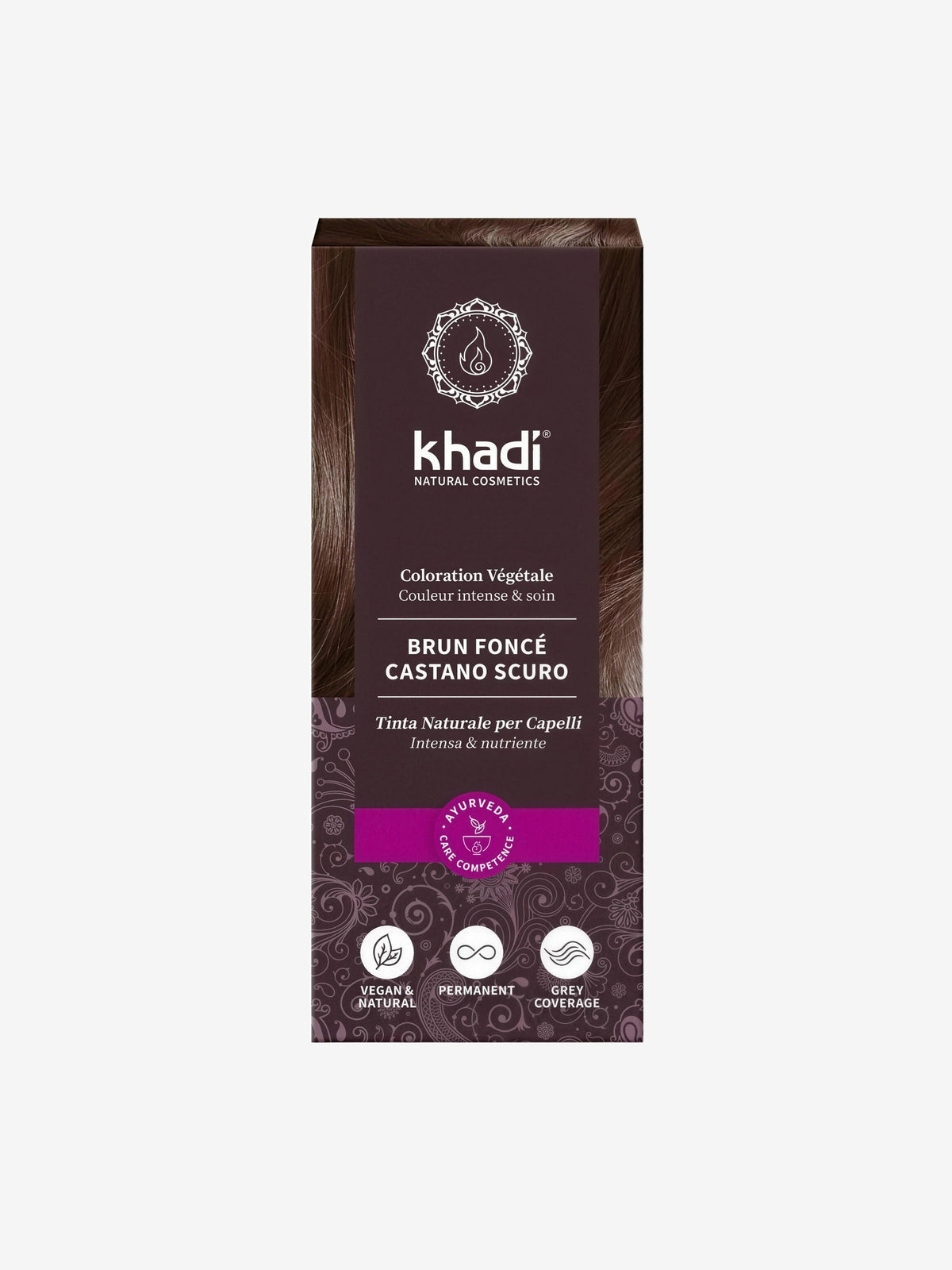 Coloration végétale Marron Foncé 100 gr Khadi - Herboristerie de Paris
