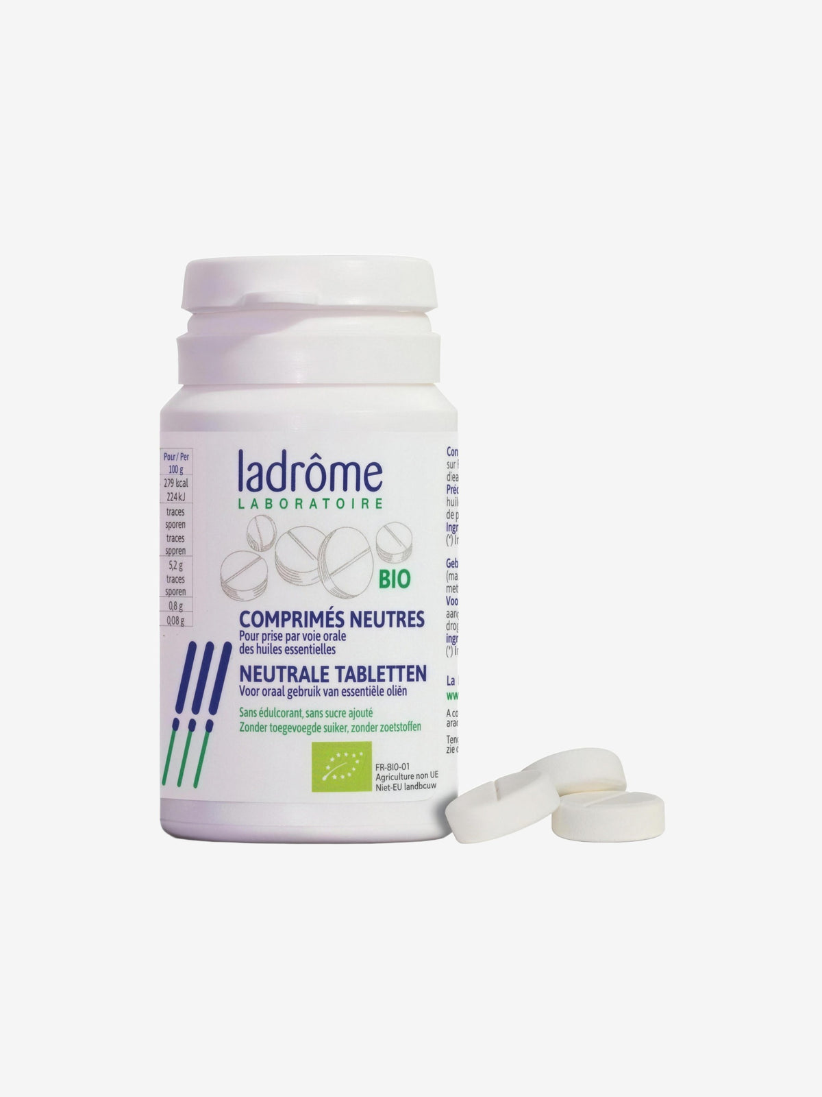 Comprimés neutres bio pour huiles essentielles x30 Ladrôme - Herboristerie de Paris