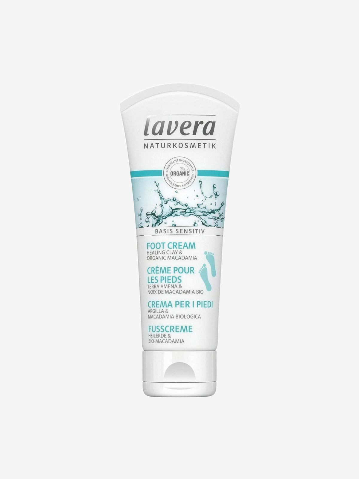 Crème pour les pieds Macadamia et Terra amena BASIS 75ml Lavera - Herboristerie de Paris