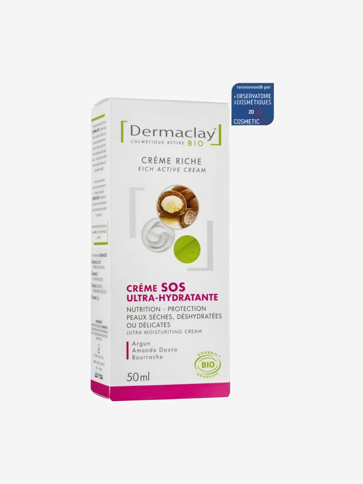 Crème SOS ultra hydratante 50ml Dermaclay - Herboristerie de Paris