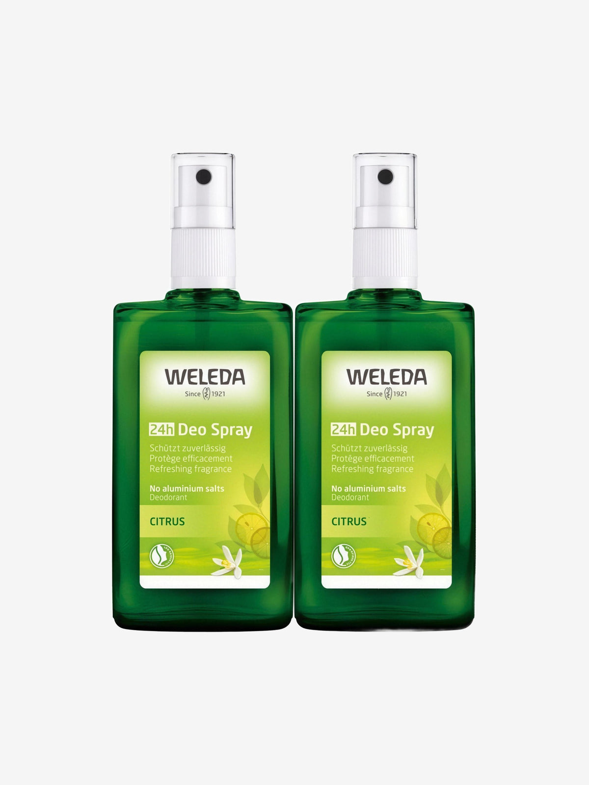 Duo Déodorant spray Citrus 2X100ml Weleda - Herboristerie de Paris