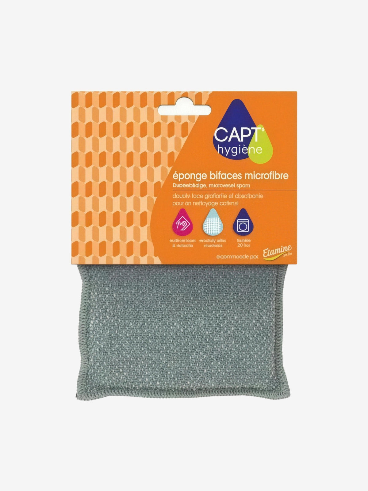 Eponge bifaces microfibre Capt' Hygiene - Herboristerie de Paris