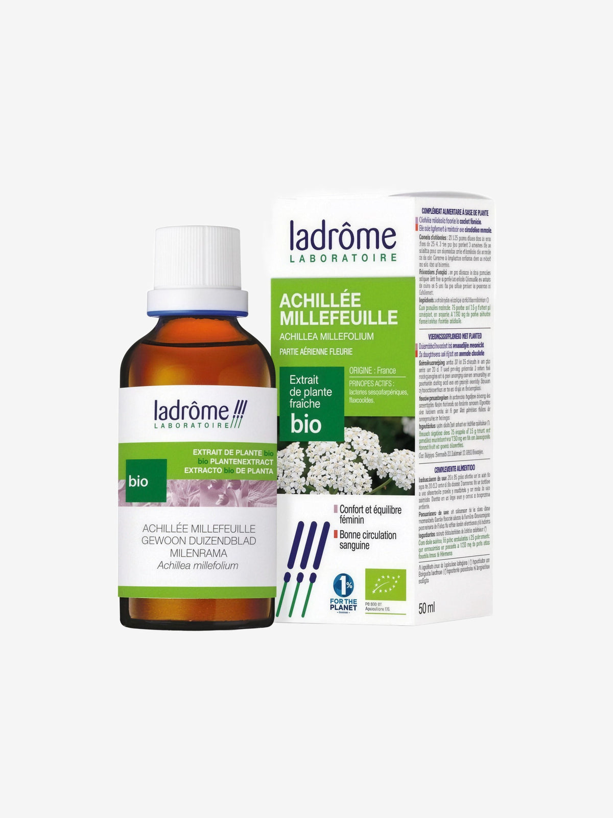 Extrait Bio Achillée millefeuille 50ml Ladrome - Herboristerie de Paris
