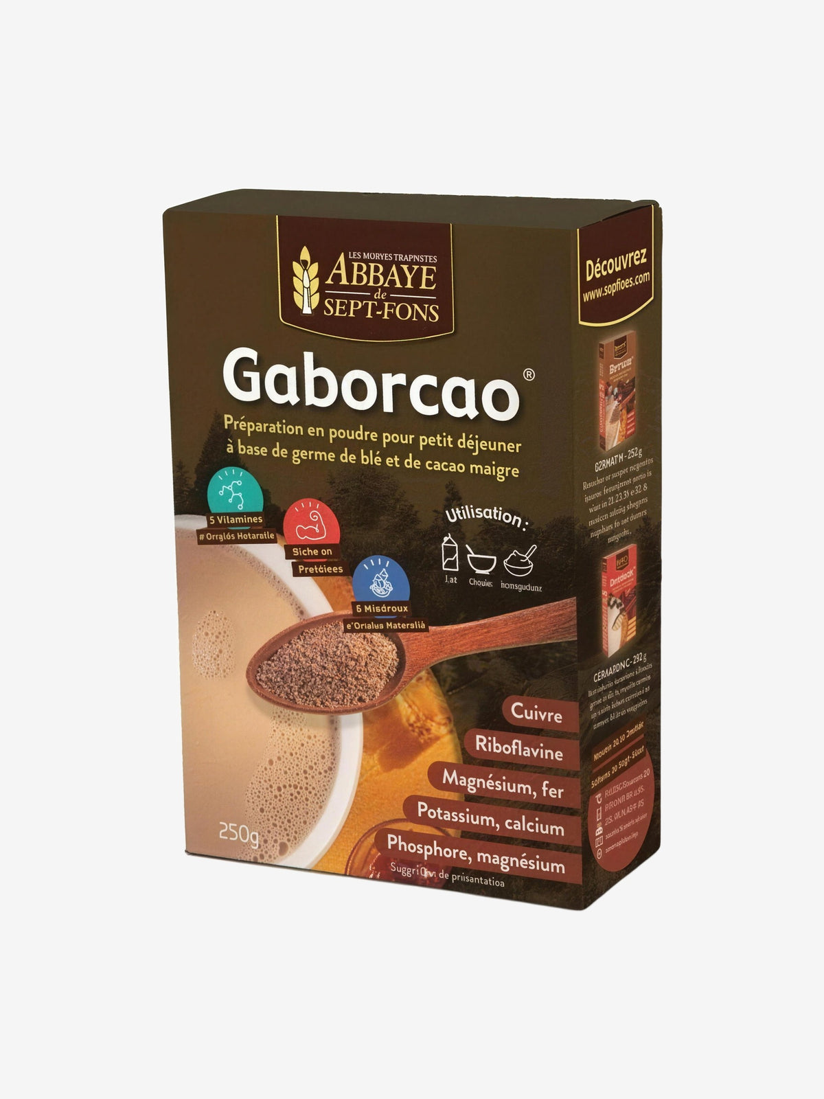 Gabor Cao Petit déjeuner savoureux et nutritif 250g Abbaye de Sept Fons - Herboristerie de Paris