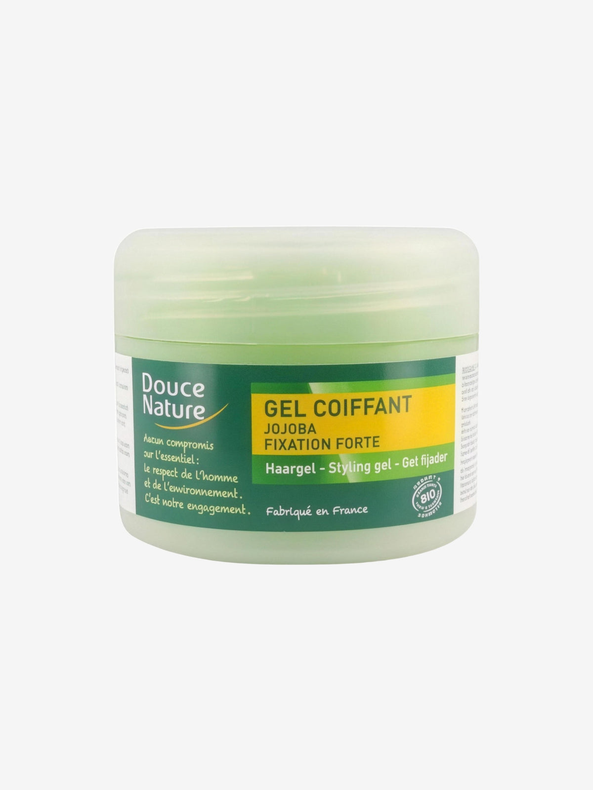 Gel coiffant fixation forte à l'huile de Jojoba 100ml Douce Nature - Herboristerie de Paris