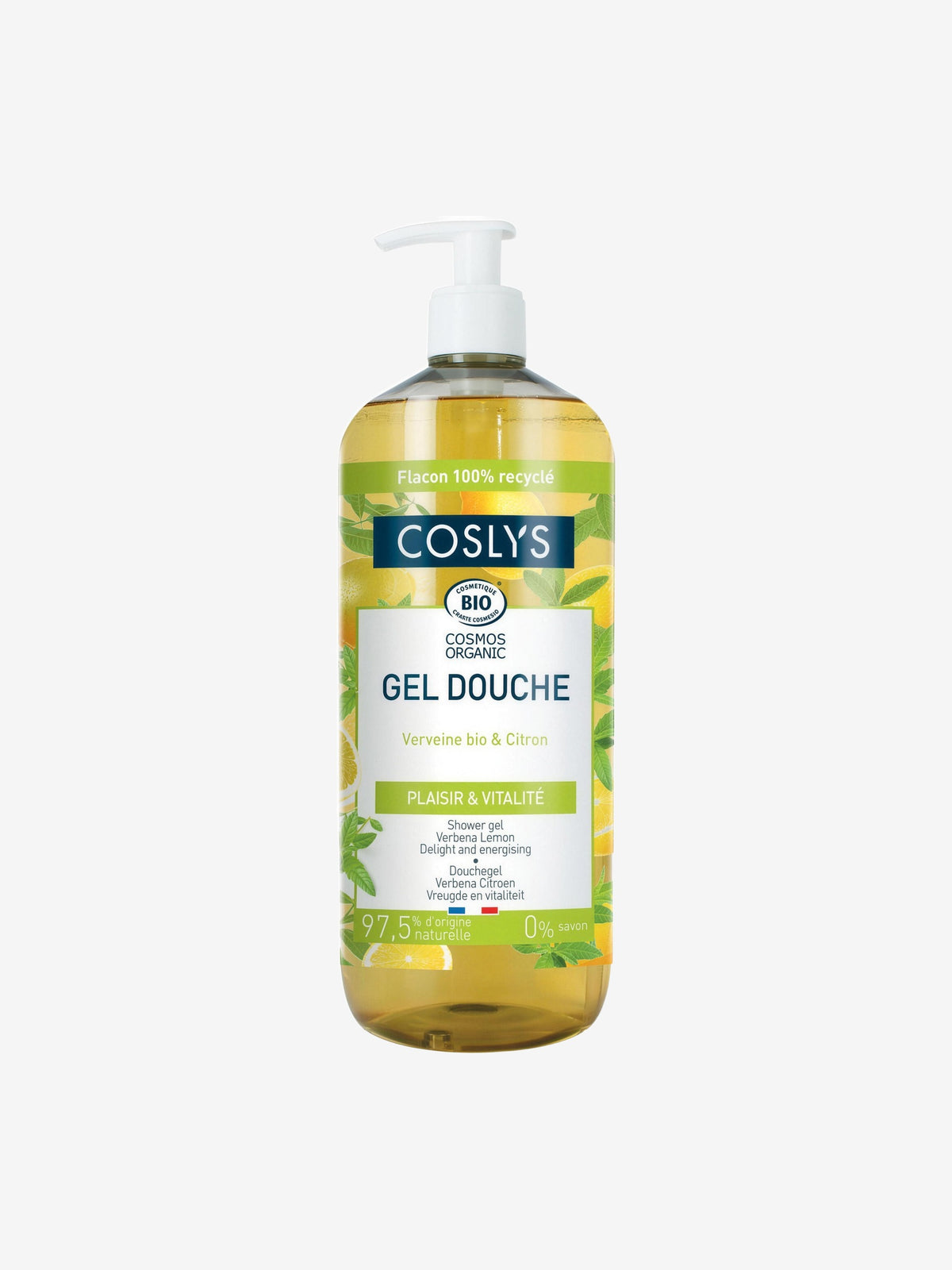 Gel douche Verveine citron 1L Coslys - Herboristerie de Paris
