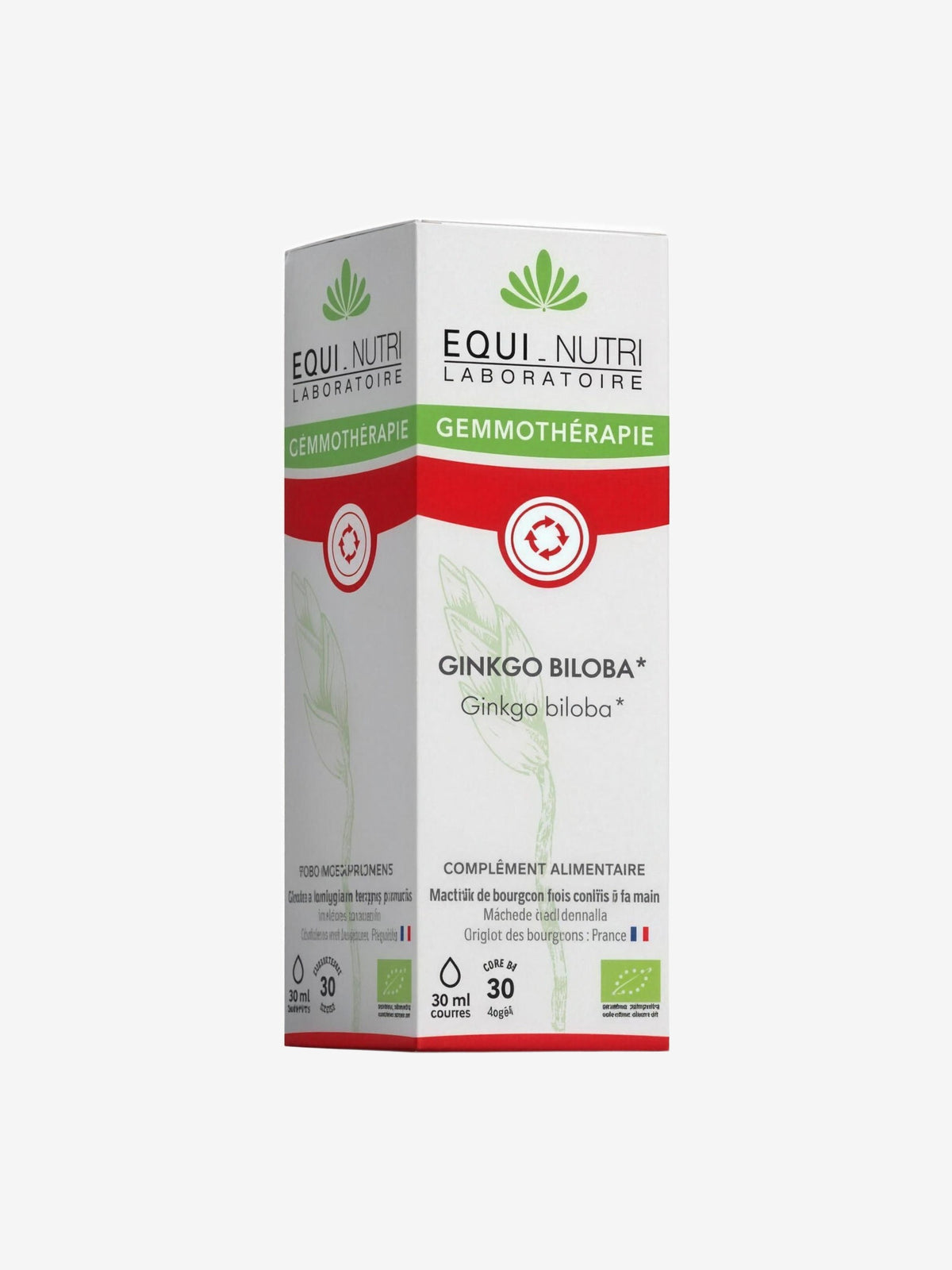 Ginkgo Biloba bio Flacon compte gouttes 30ml Equi-Nutri - Herboristerie de Paris