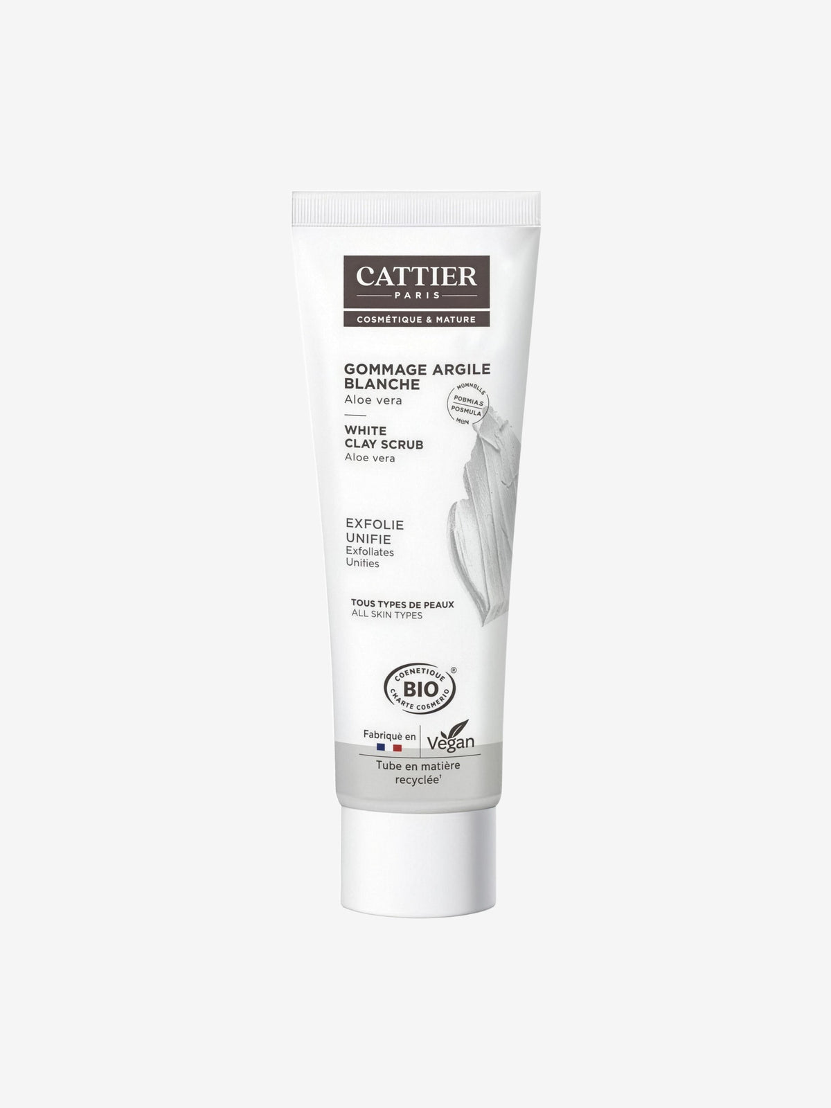 Gommage à l'argile blanche 100ml Cattier - Herboristerie de Paris