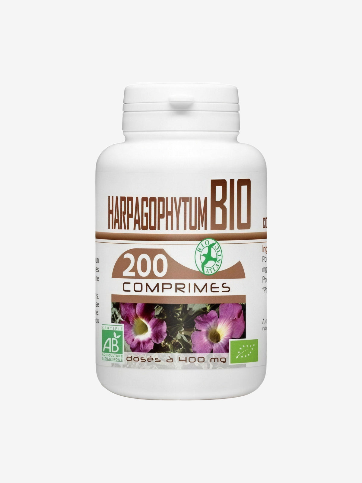 Harpagophytum bio 200 comprimés Bio Atlantic - Herboristerie de Paris
