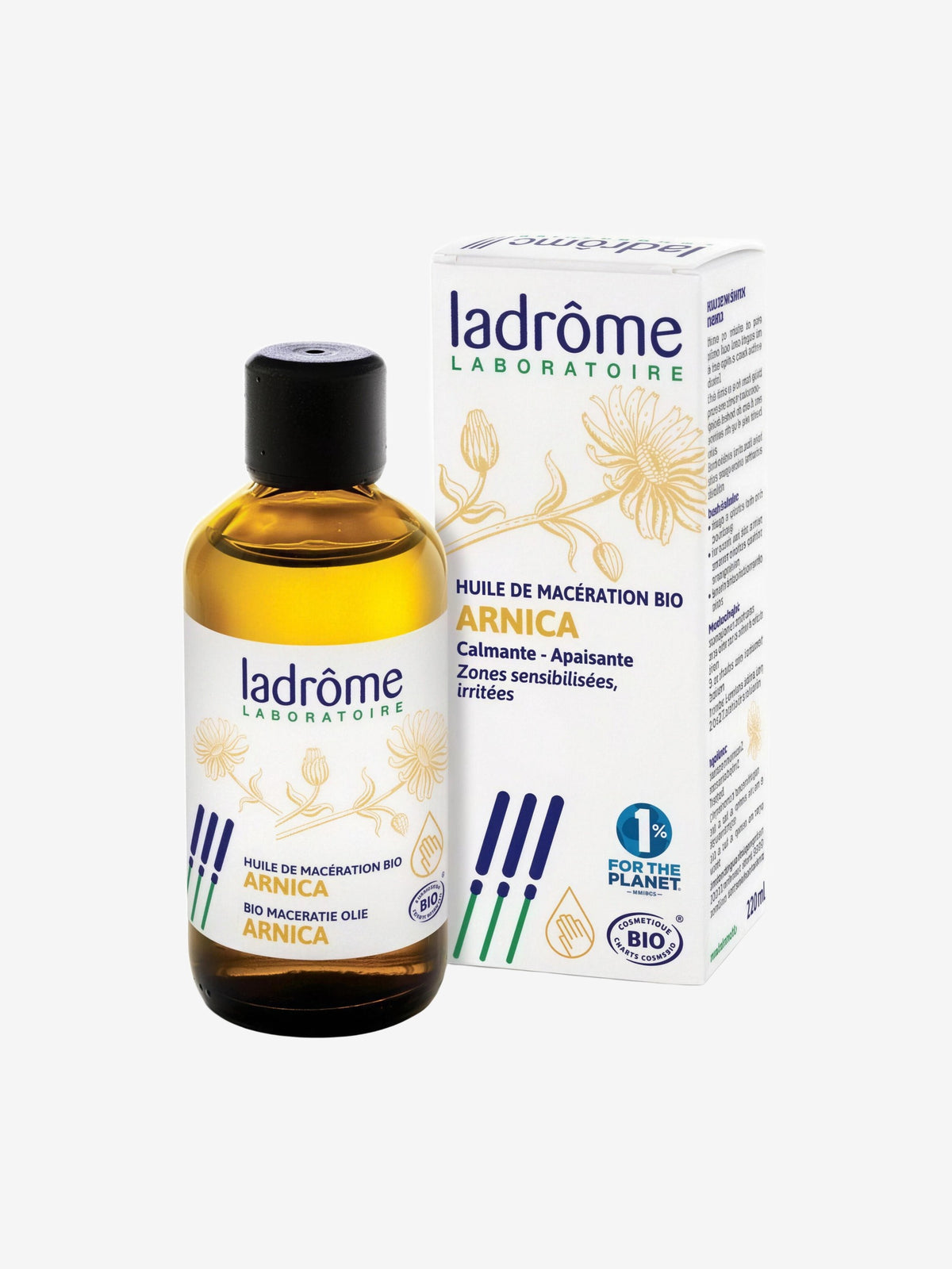 Huile de macération d'Arnica apaisante et décongestionnante 100ml Ladrome - Herboristerie de Paris