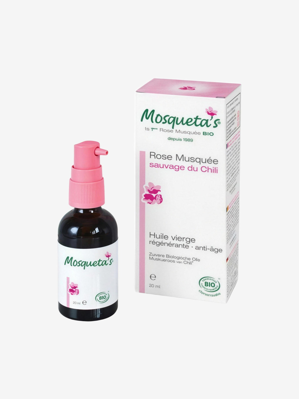 Huile Rose Musquée extra vierge 30 ml Mosqueta's - Herboristerie de Paris