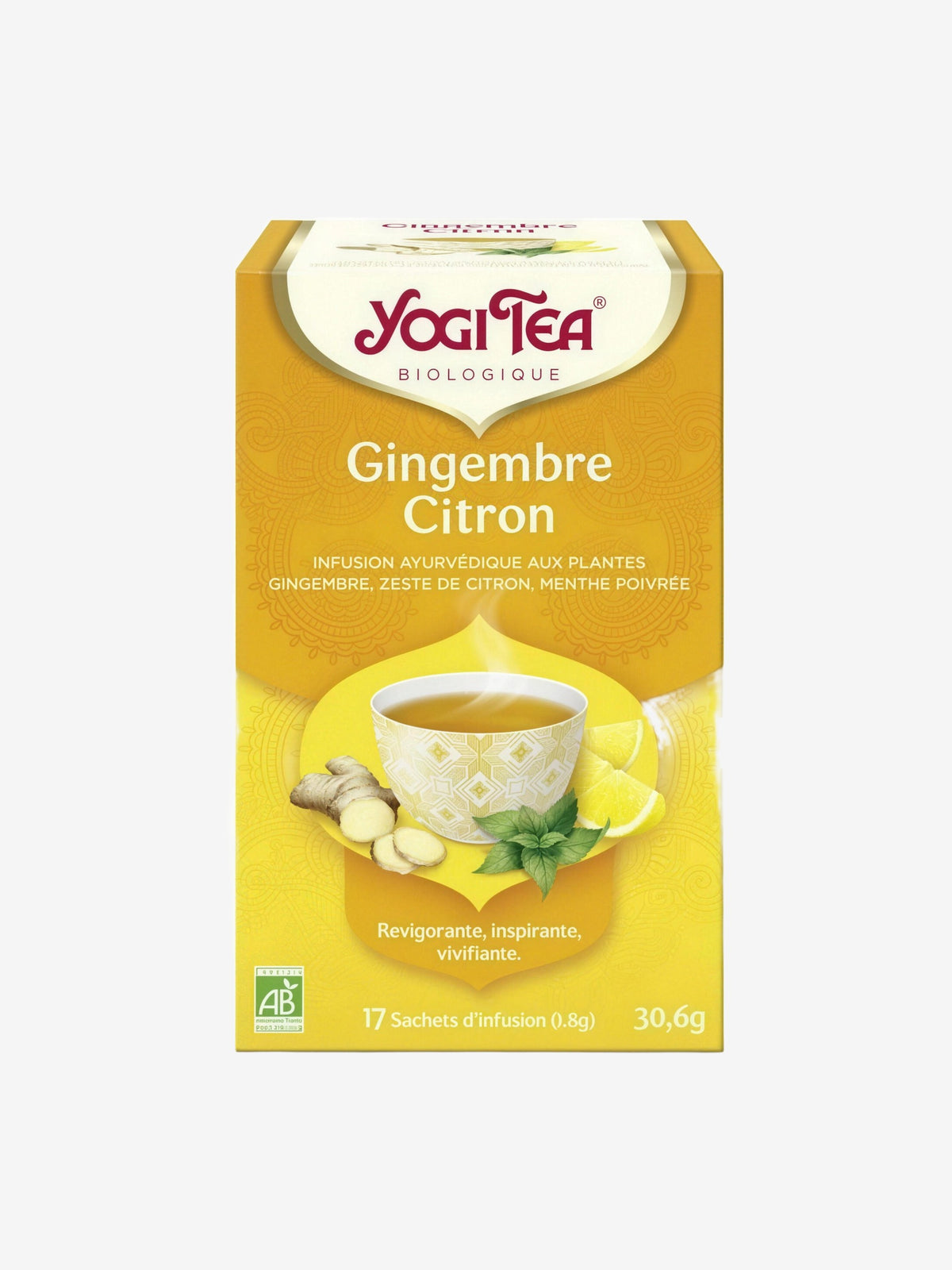 Infusion Gingembre Citron 17 infusettes Yogi Tea - Herboristerie de Paris