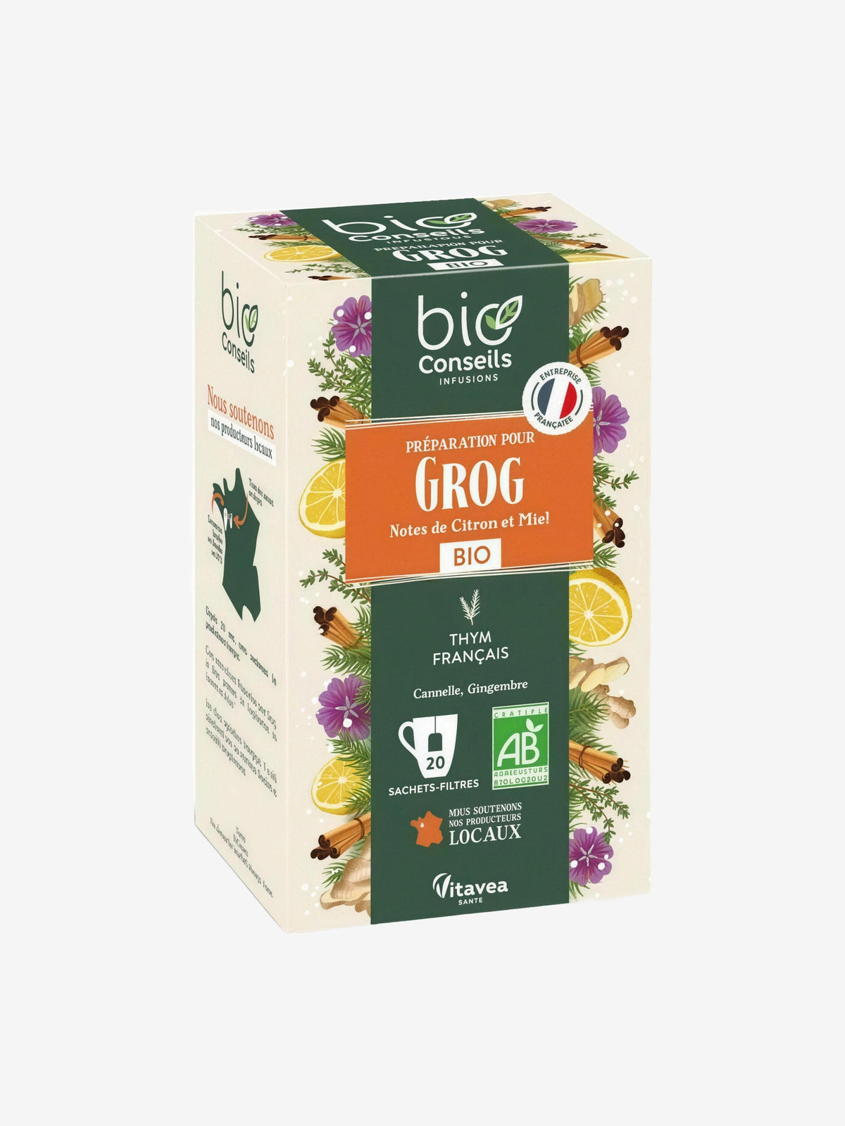 Infusion Préparation pour Grog 20 sachets Bio Conseils - Herboristerie de Paris