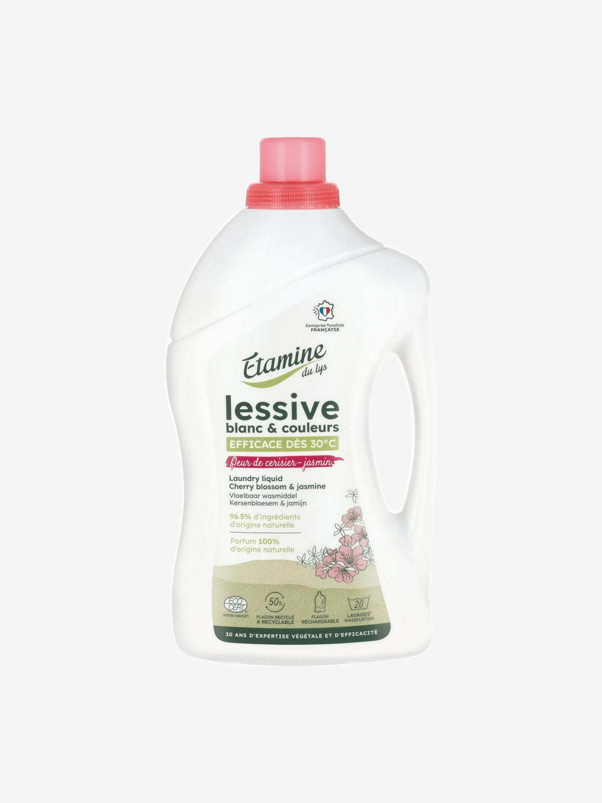 Lessive liquide Fleur de cerisier et jasmin 1L Etamine du Lys - Herboristerie de Paris