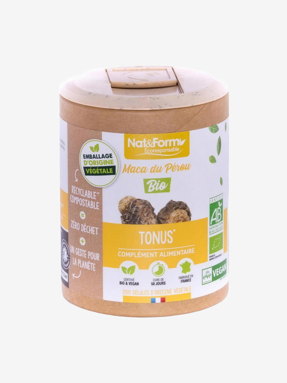Maca du Pérou Bio 200 gélules Nat et Form - Herboristerie de Paris