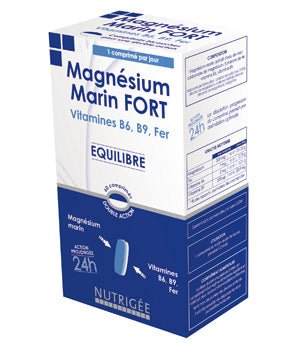 Magnésium Marin Fort, B6, B9, Fer bi couche Nutrigee - Herboristerie de Paris