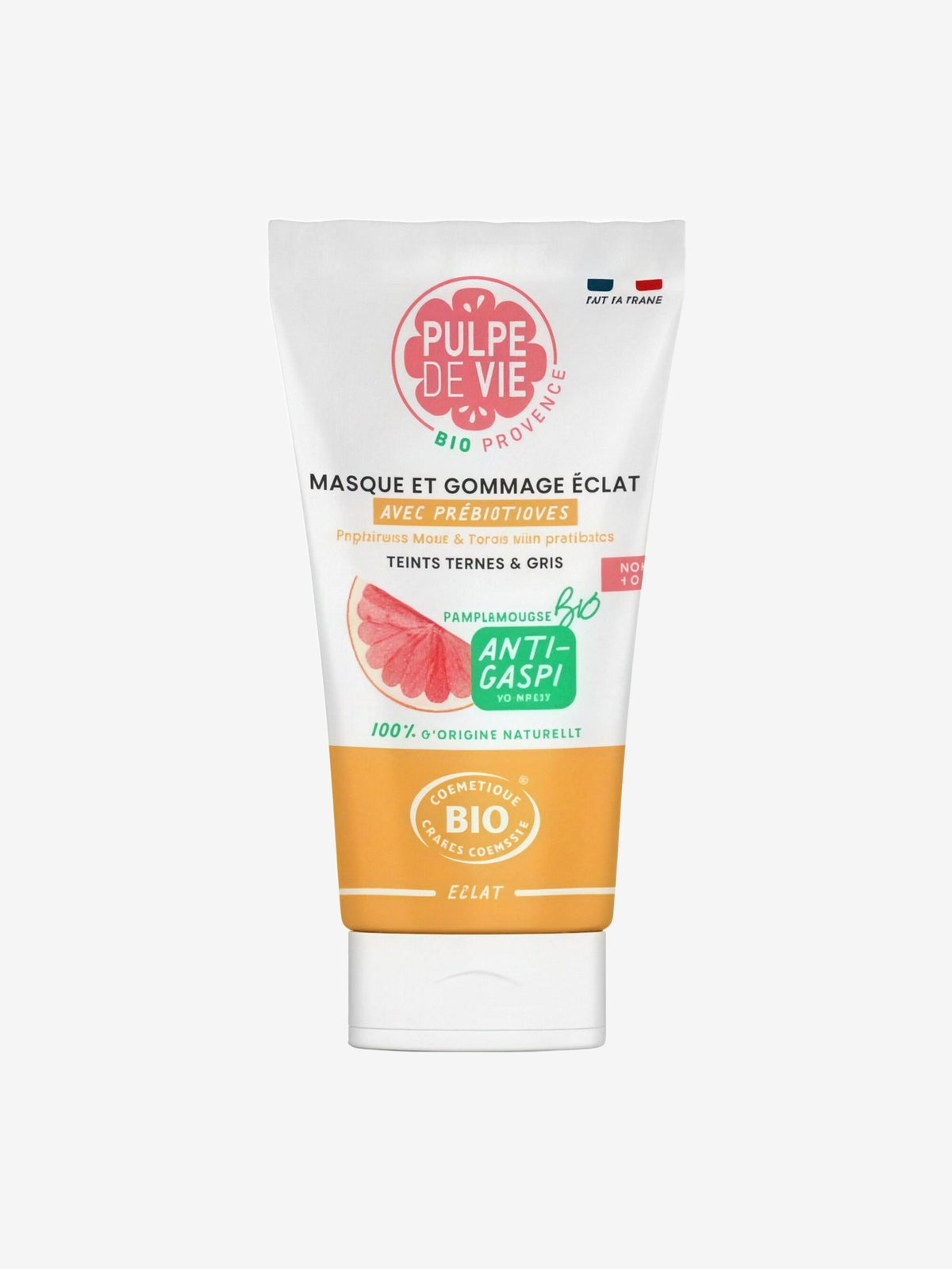 Masque et gommage éclat avec prébiotiques 150ml Pulpe De Vie - Herboristerie de Paris