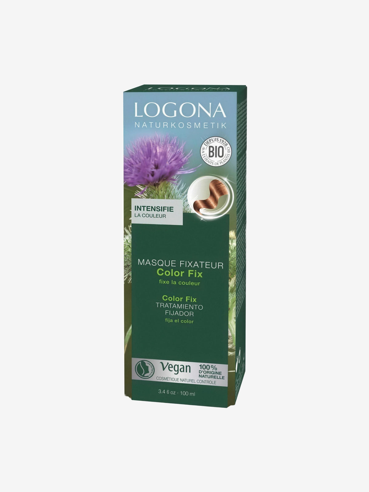 Masque fixateur Color Fix après coloration 100ml Logona - Herboristerie de Paris