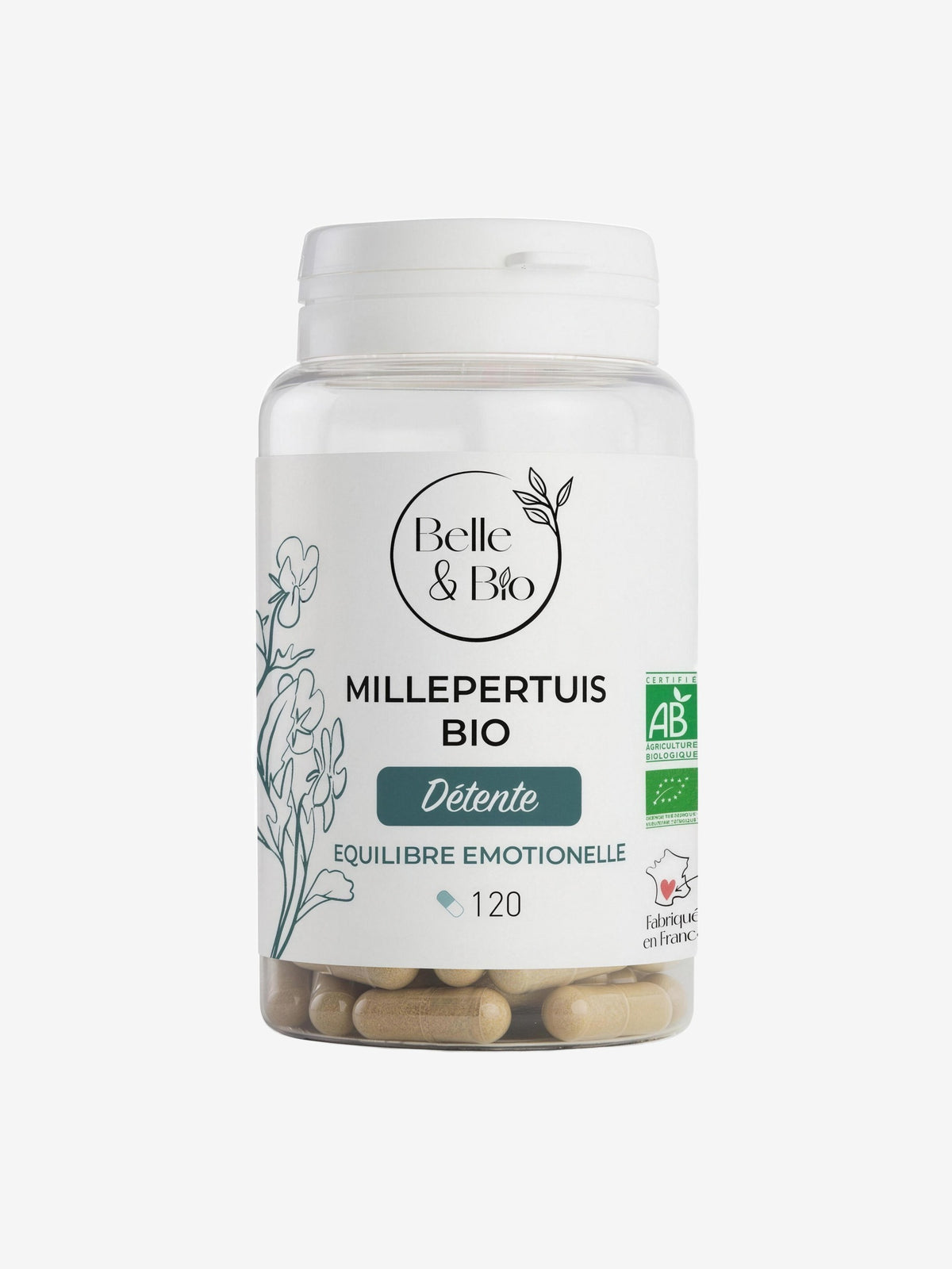 Millepertuis bio 120 gélules Belle et Bio - Herboristerie de Paris