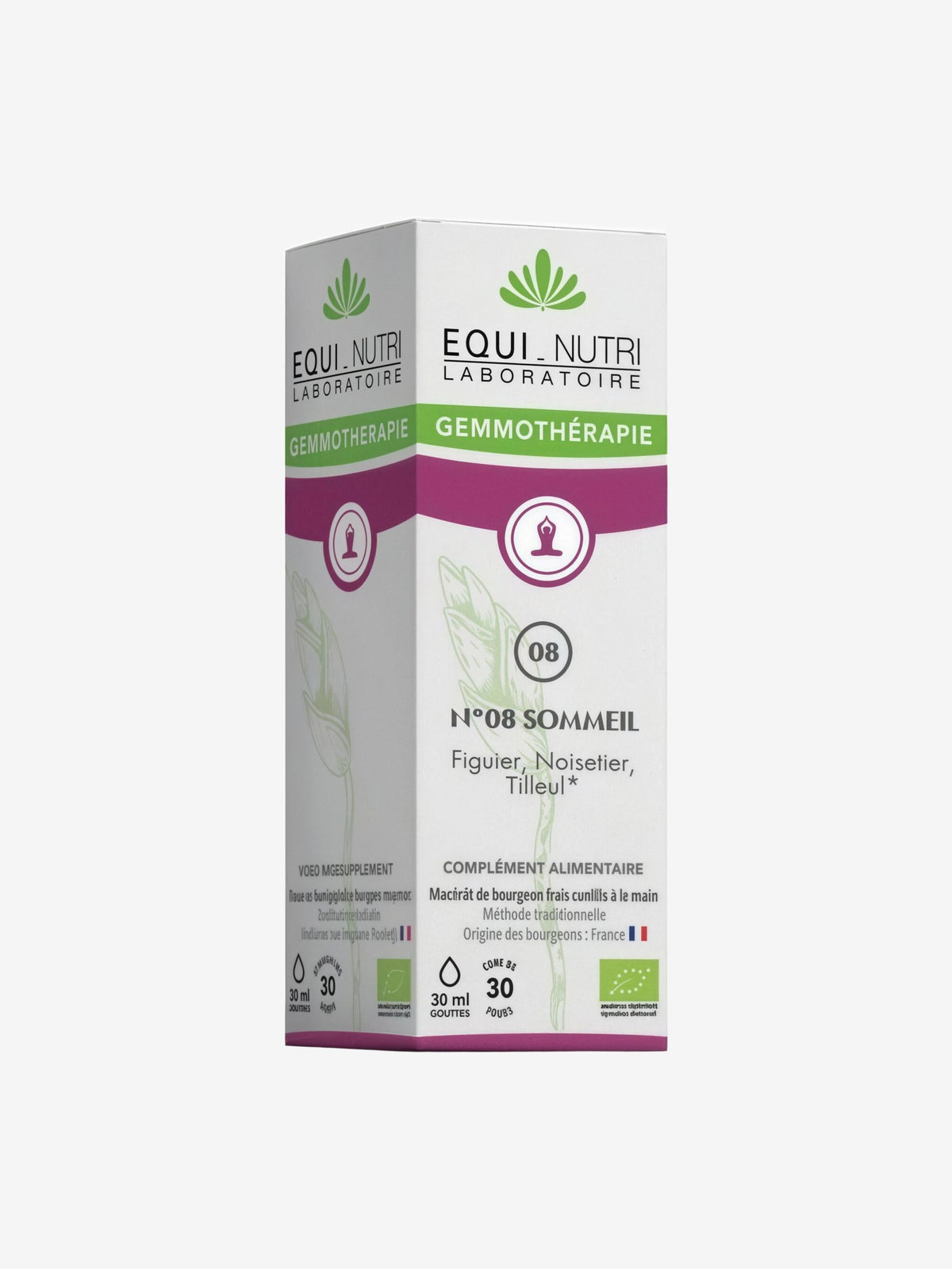 Sommeil n°8 Bio Flacon compte gouttes 30ml Equi-nutri - Herboristerie de Paris