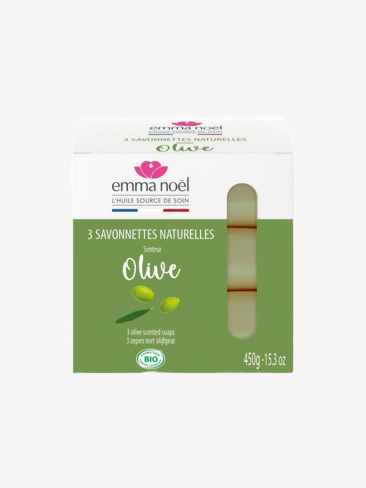 Pack 3 Savons Olive Emma Noel - Herboristerie de Paris