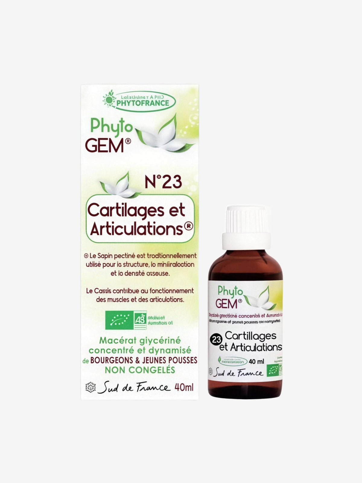 Phytogem No 23 Cartilage et Articulations Bio 40ml Phytofrance - Herboristerie de Paris