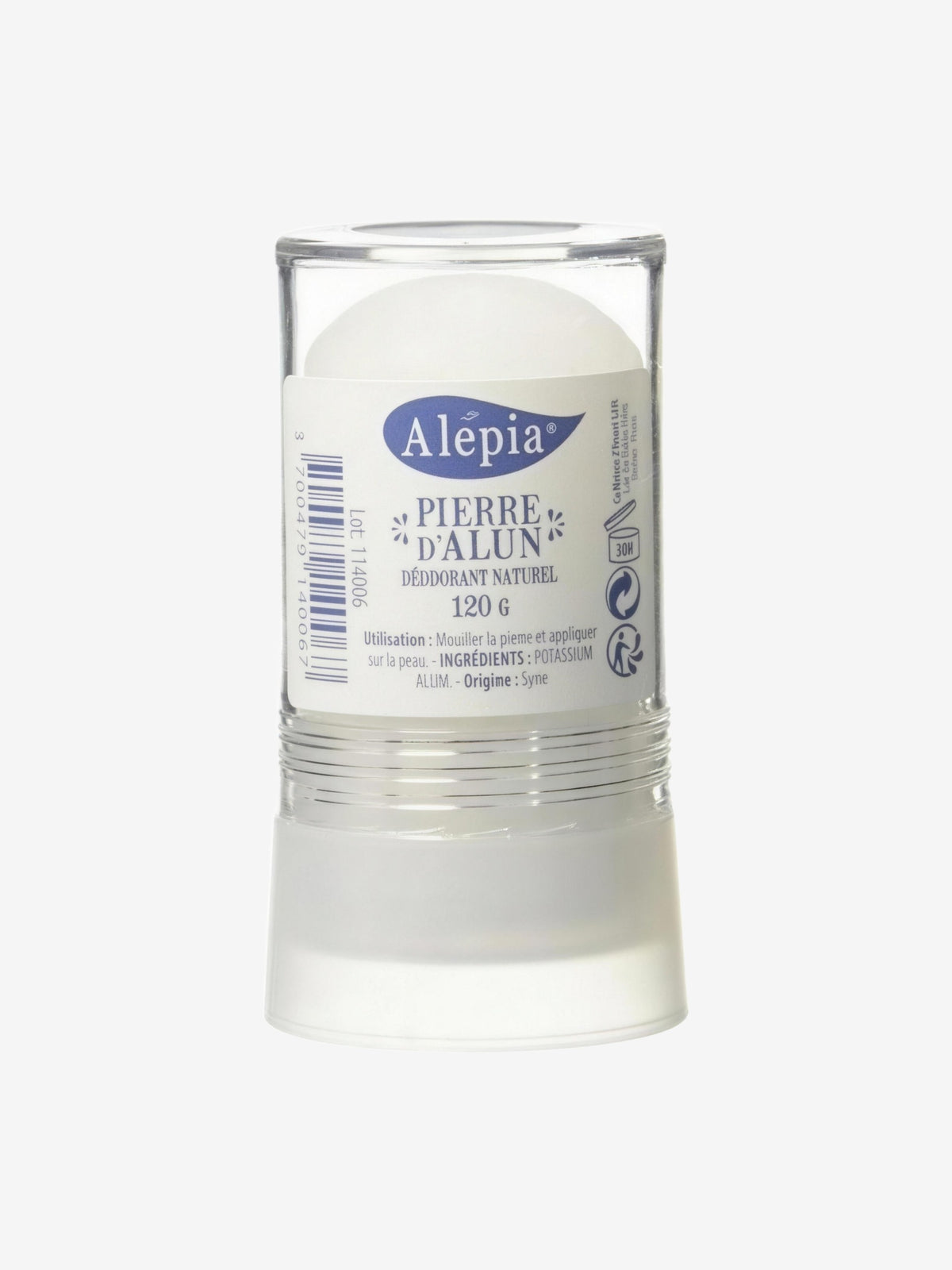 Pierre d'Alun Naturelle Stick 120g Alepia - Herboristerie de Paris