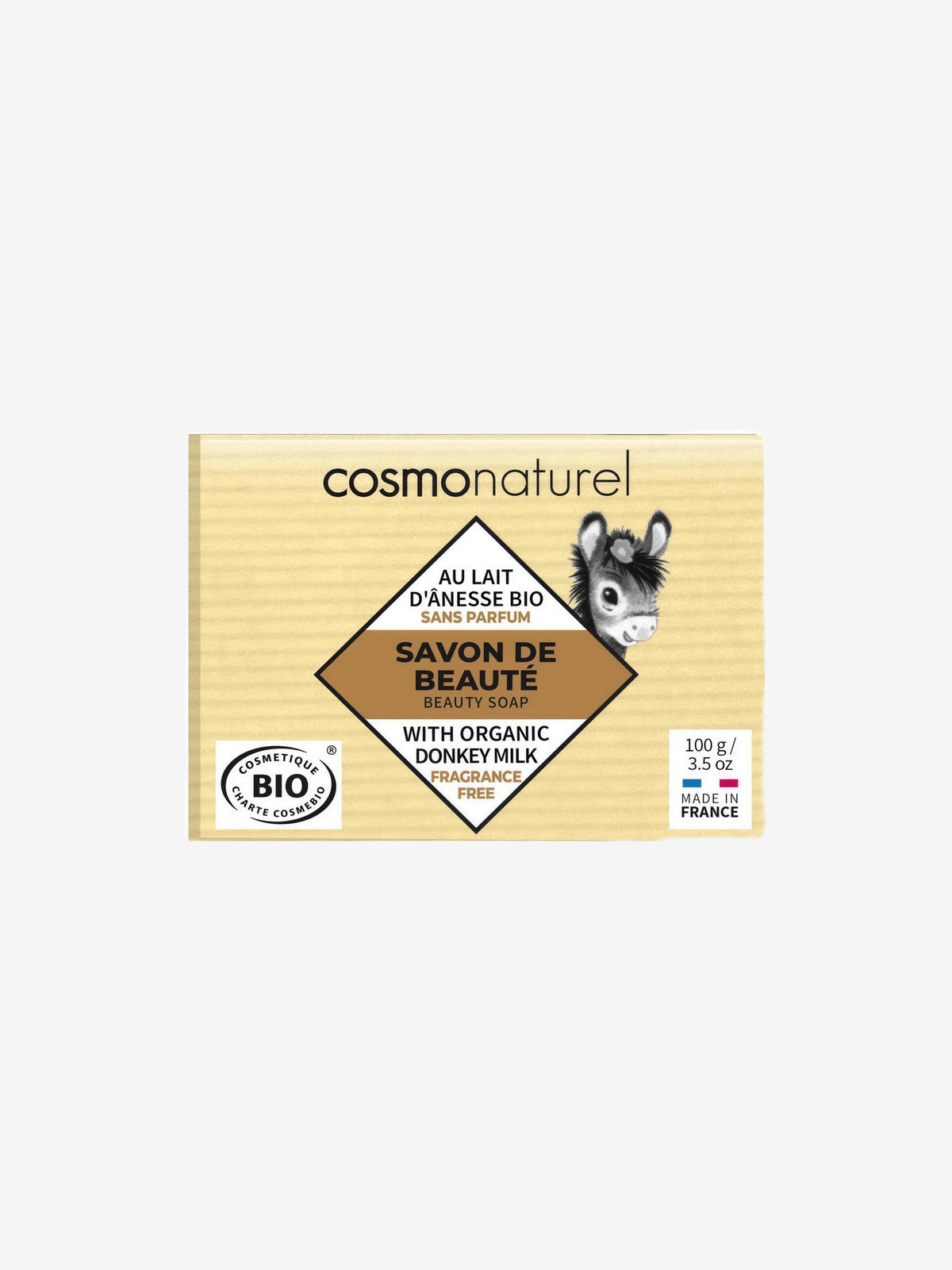 Savon au lait d'ânesse Karité sans parfum 100g Cosmo Naturel - Herboristerie de Paris