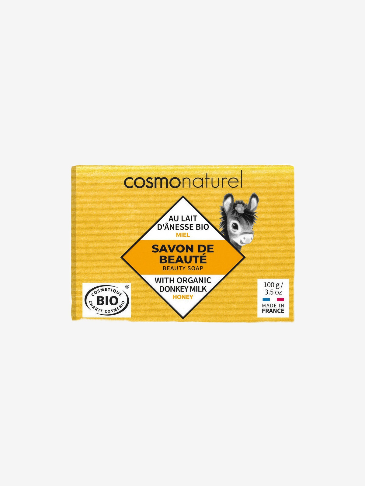 Savon au lait d'ânesse sans Parfum au Miel 100g Cosmo Naturel - Herboristerie de Paris