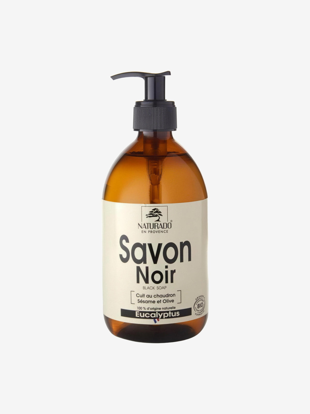 Savon Noir Douche à l'Eucalyptus 500 ml Naturado en Provence - Herboristerie de Paris