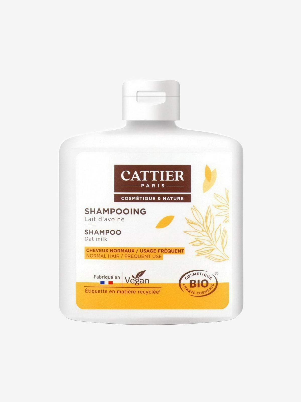 Shampoing Lait d'avoine usage fréquent 250ml Cattier - Herboristerie de Paris