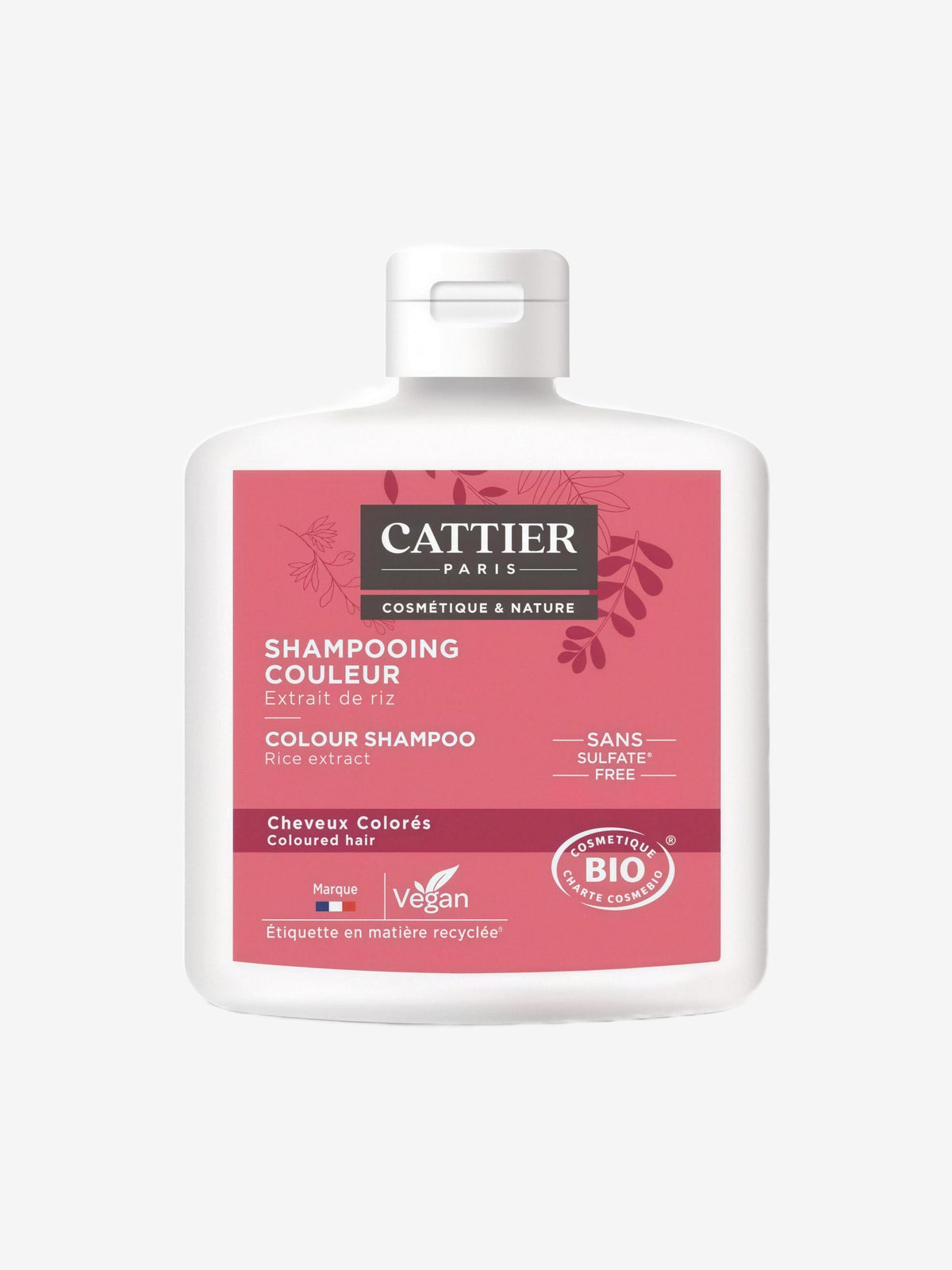 Shampoing sans sulfate couleur 250ml Cattier - Herboristerie de Paris
